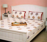 Beach Sand Hand Block Print Bedsheet + Cushion Cover + Dohar